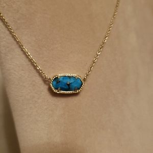 Kendra scott turquoise and gold necklace